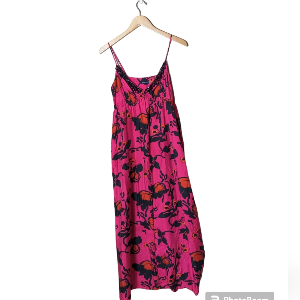 Magaschoni silk floral print maxi dress size 8